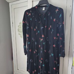 Old Navy Black and Floral Dress